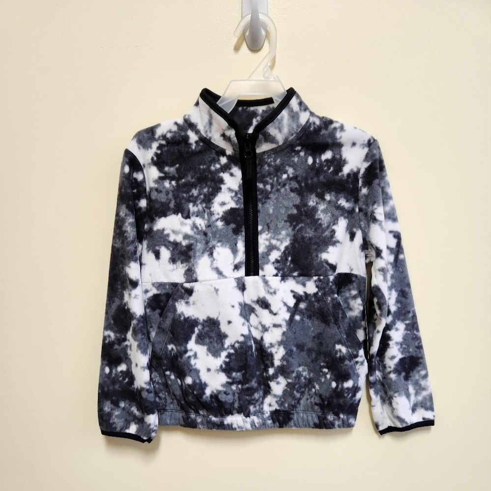 NWT Athletic Works Girls Microfleece Pullover Black & White